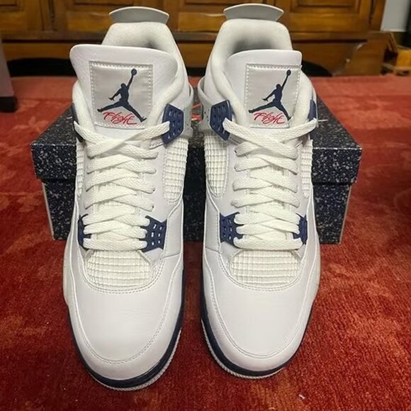 Nike Shoes Air Jordan 4 Retro “Midnight Navy” - Picture 2 of 6